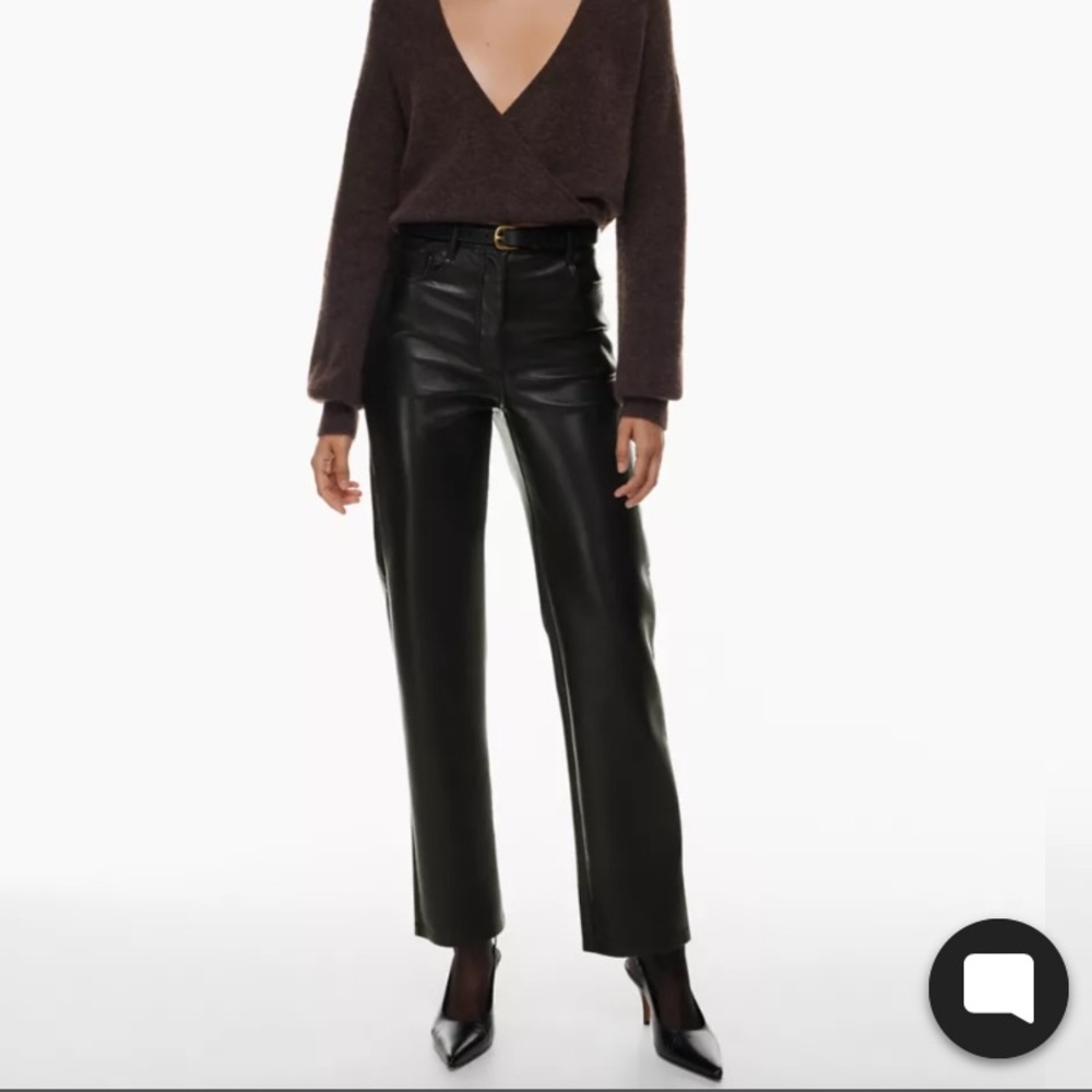 - Wilfred Molina size 4, vegan leather high waist pants NWT!